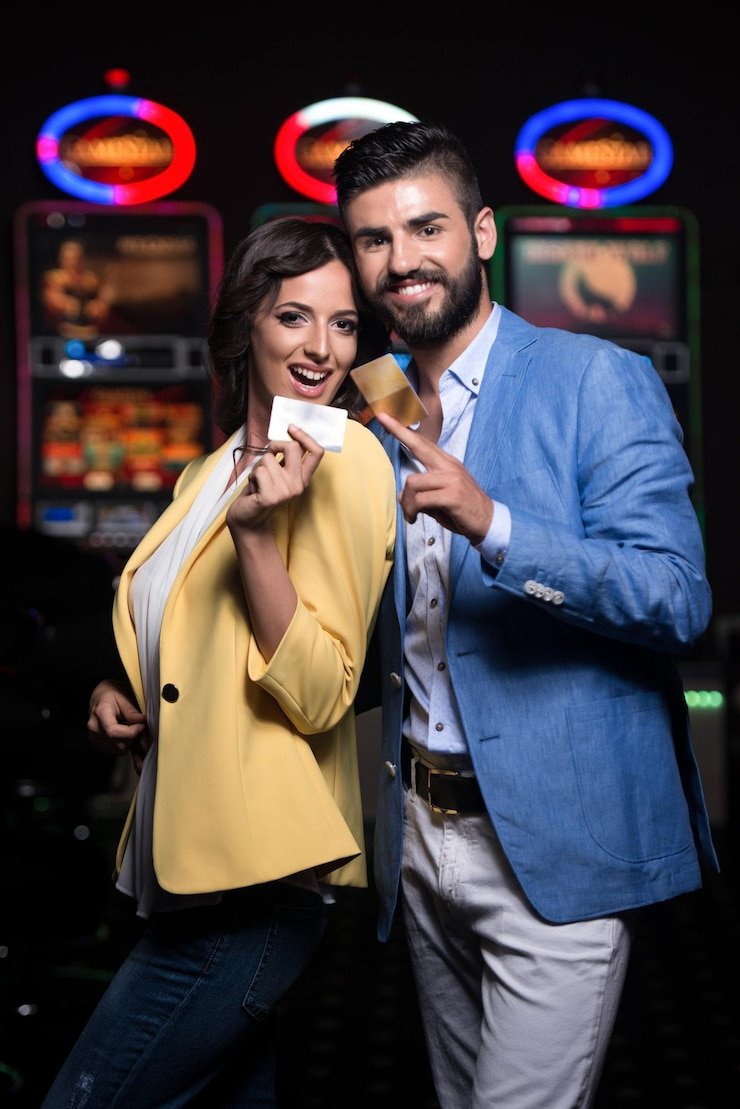 Layar kemenangan dan bonus di mesin arcade dunia bet